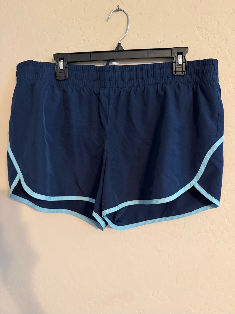 Athletic Works Navy Shorts with Light Blue Trim